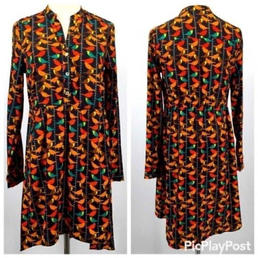 Romeo and Juliet bird dress fall colors high low mini Small BoxS